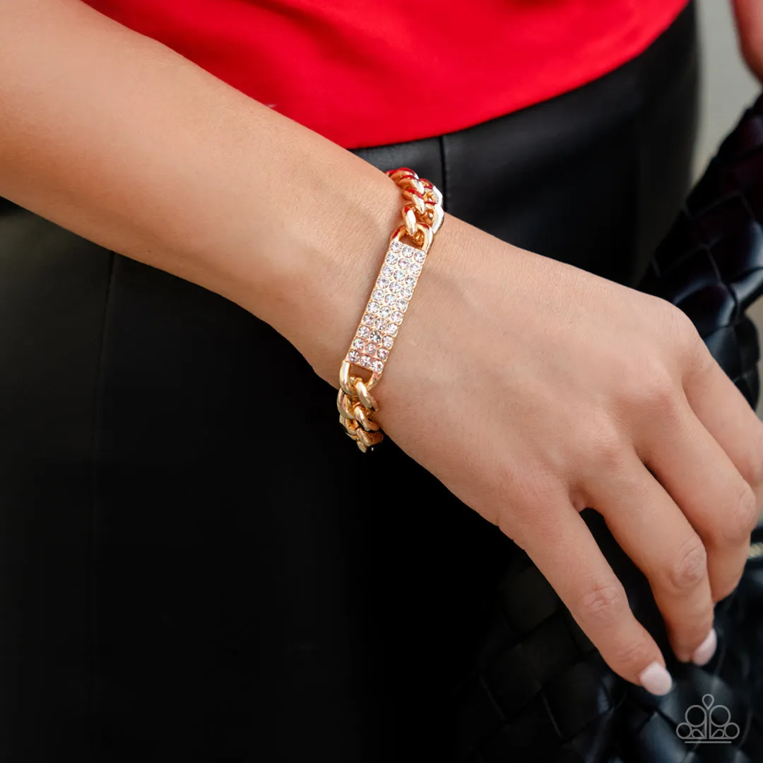 PAPARAZZI Icy Impact - Gold BRACELETS