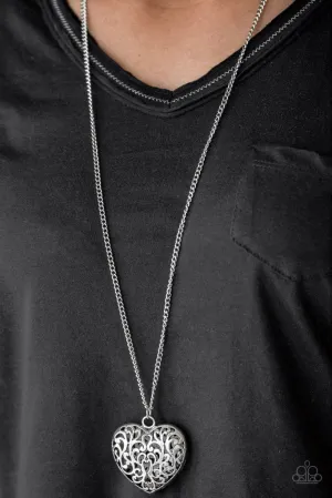 Paparazzi - Victorian Virtue - Silver Long Necklace