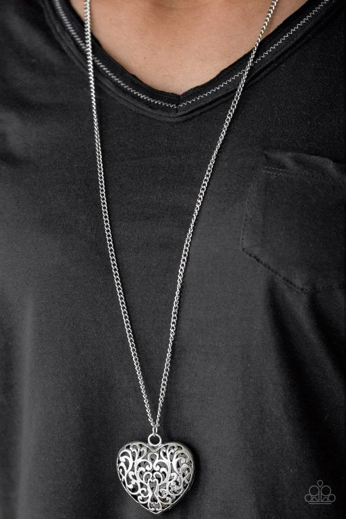 Paparazzi - Victorian Virtue - Silver Long Necklace