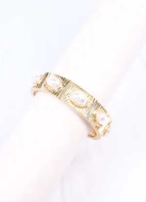 PASCAL PEARL STRETCH BRACELET-GOLD