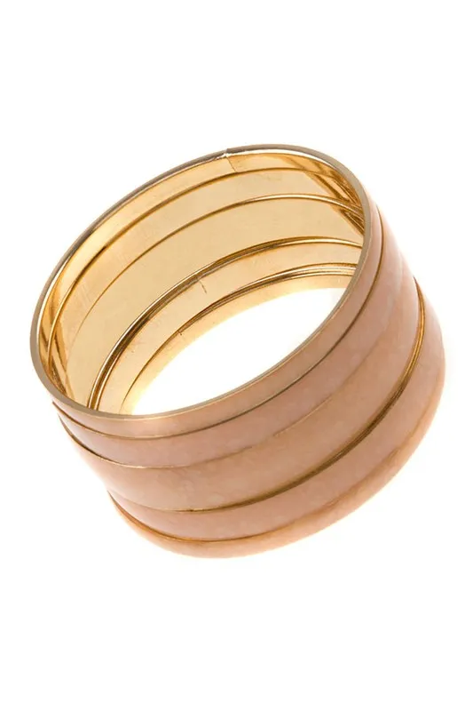 Pastel Color Wide Layer Bangled Bracelet