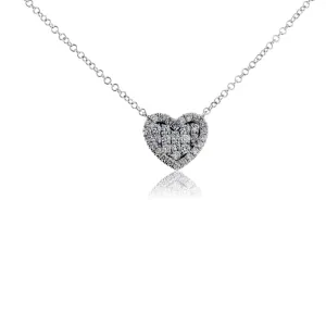 Pave Diamond Heart Pendant
