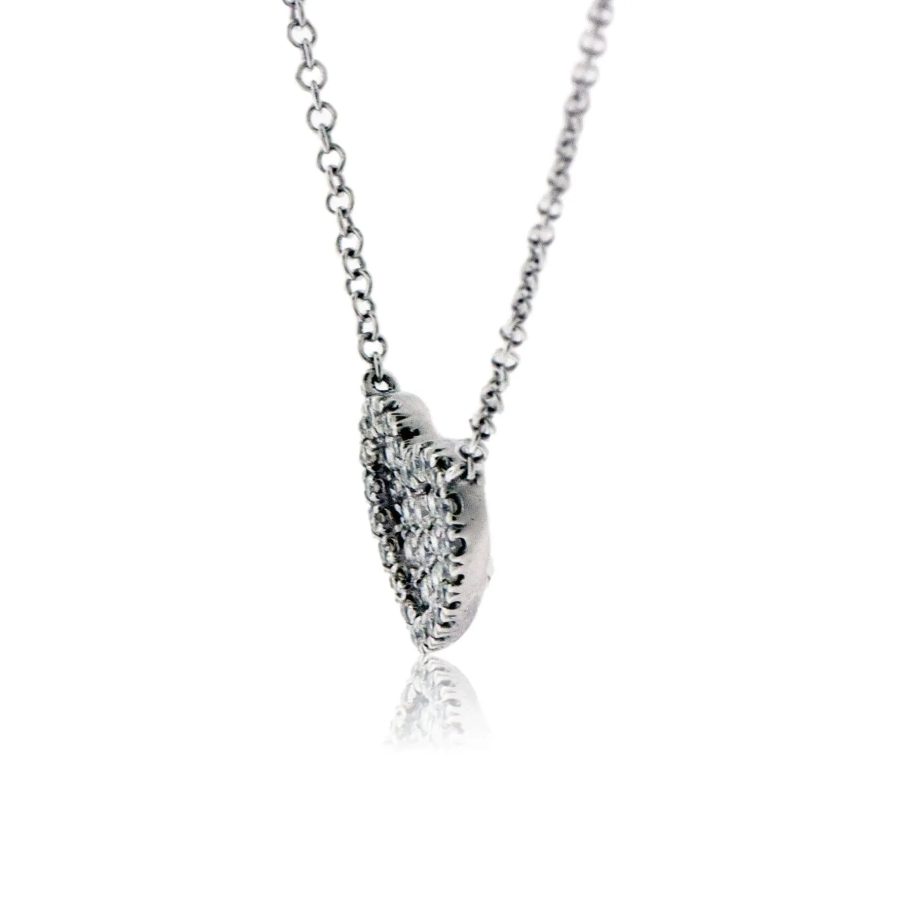 Pave Diamond Heart Pendant