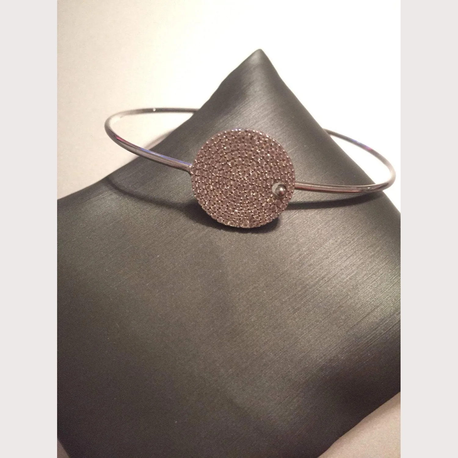 Pave Disc Bangle