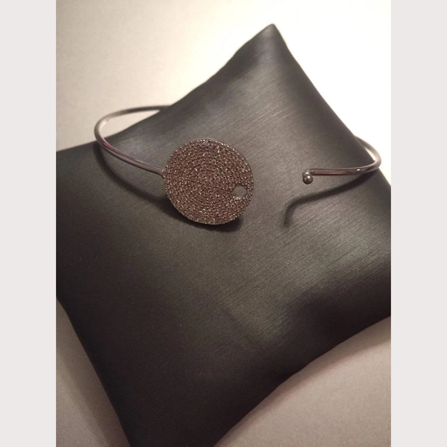 Pave Disc Bangle