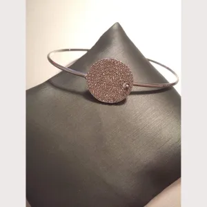 Pave Disc Bangle