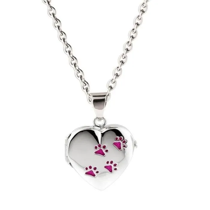 Paw Print Locket Urn