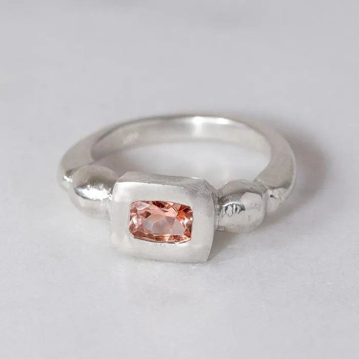 Peach Tourmaline Talisman Ring