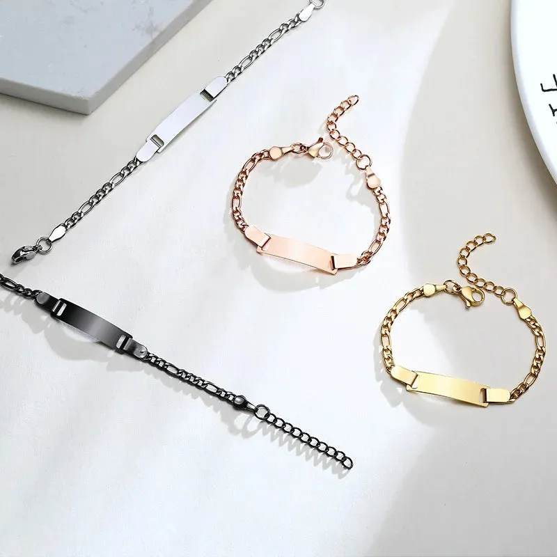 Personalize Baby Name Bracelets Non Allergy Stainless Steel