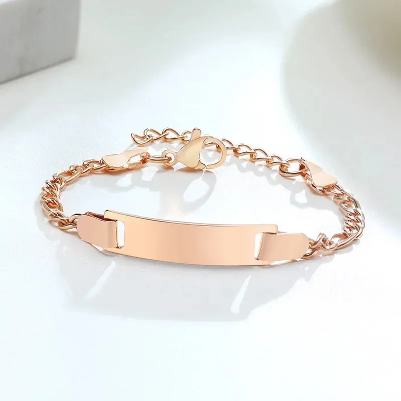 Personalize Baby Name Bracelets Non Allergy Stainless Steel