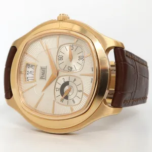 Piaget Emperador Silver Dial Solid 18kt Rose Gold 42MM Automatic GOA32017