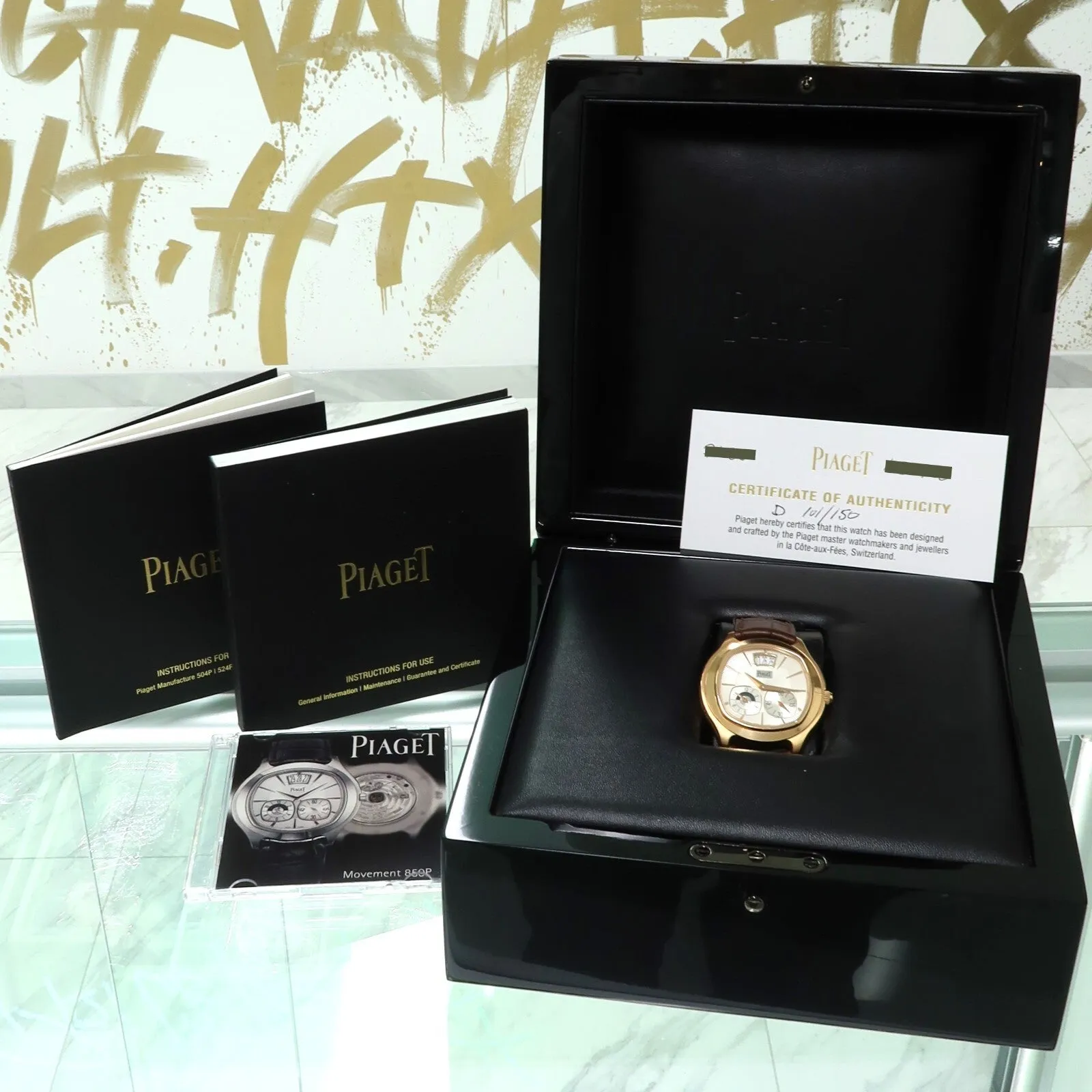 Piaget Emperador Silver Dial Solid 18kt Rose Gold 42MM Automatic GOA32017