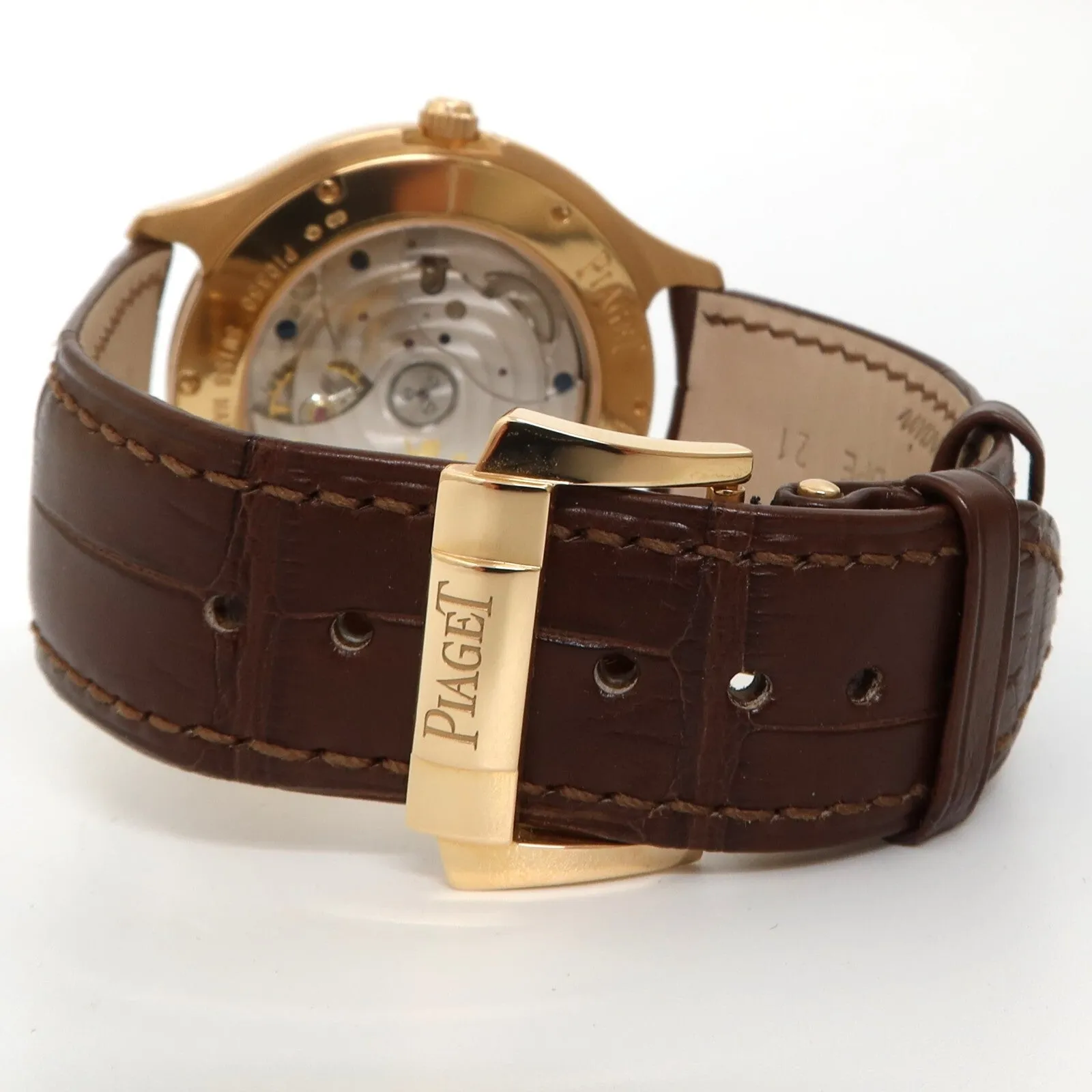Piaget Emperador Silver Dial Solid 18kt Rose Gold 42MM Automatic GOA32017