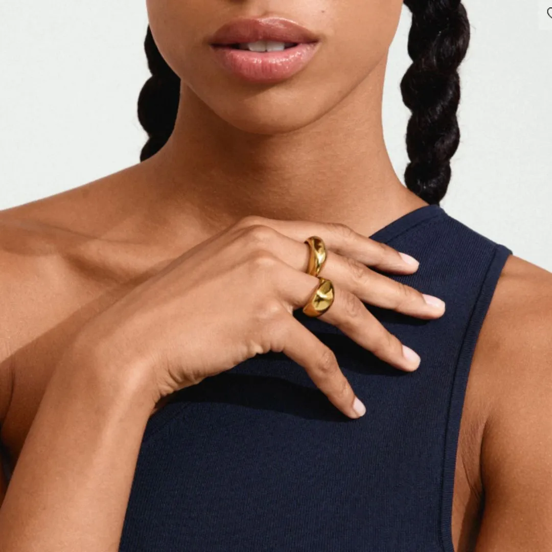 Pilgrim Dune Gold Ring Set