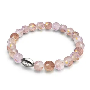 Plum Garden | .925 Sterling Silver | Aurum Glass Bracelet