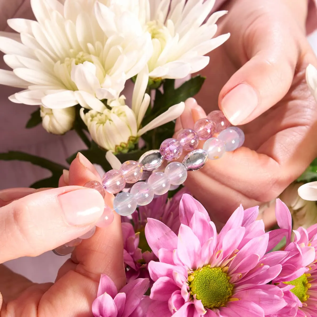 Plum Garden | .925 Sterling Silver | Aurum Glass Bracelet
