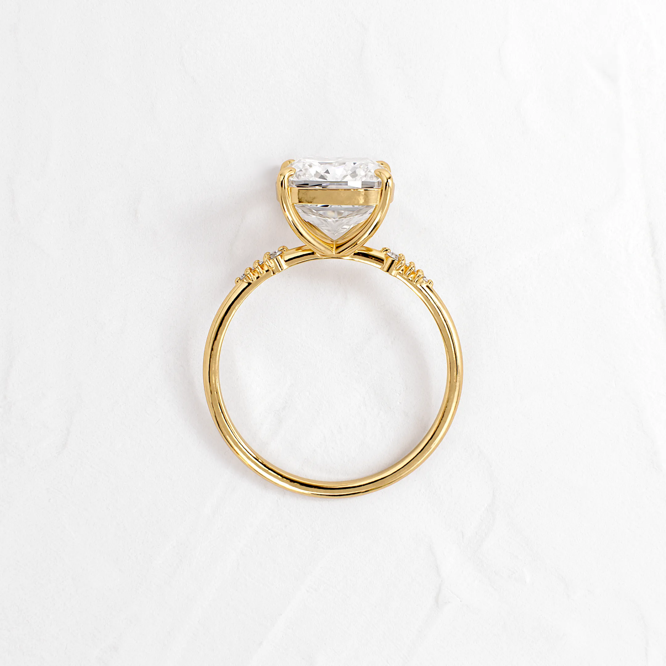 Poppy Seed Ring, Cushion Cut
