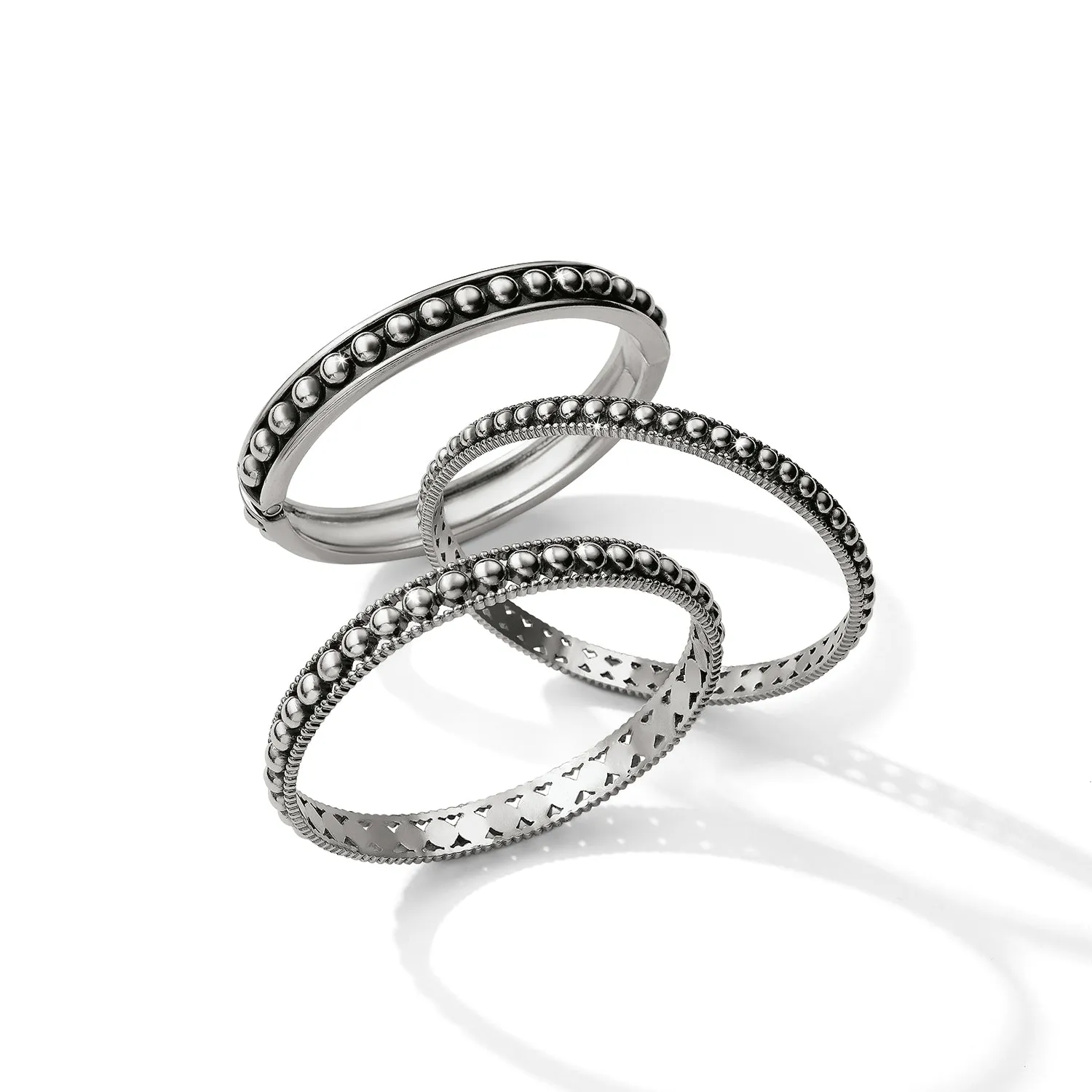 Pretty Tough Stud Hinged Bangle - JF0104