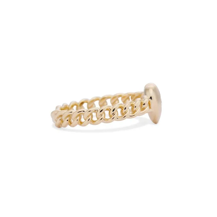 Puffy Heart and Diamond Star Ring
