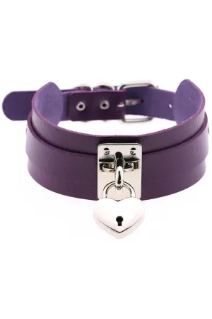 Purple Heart Padlock Collar