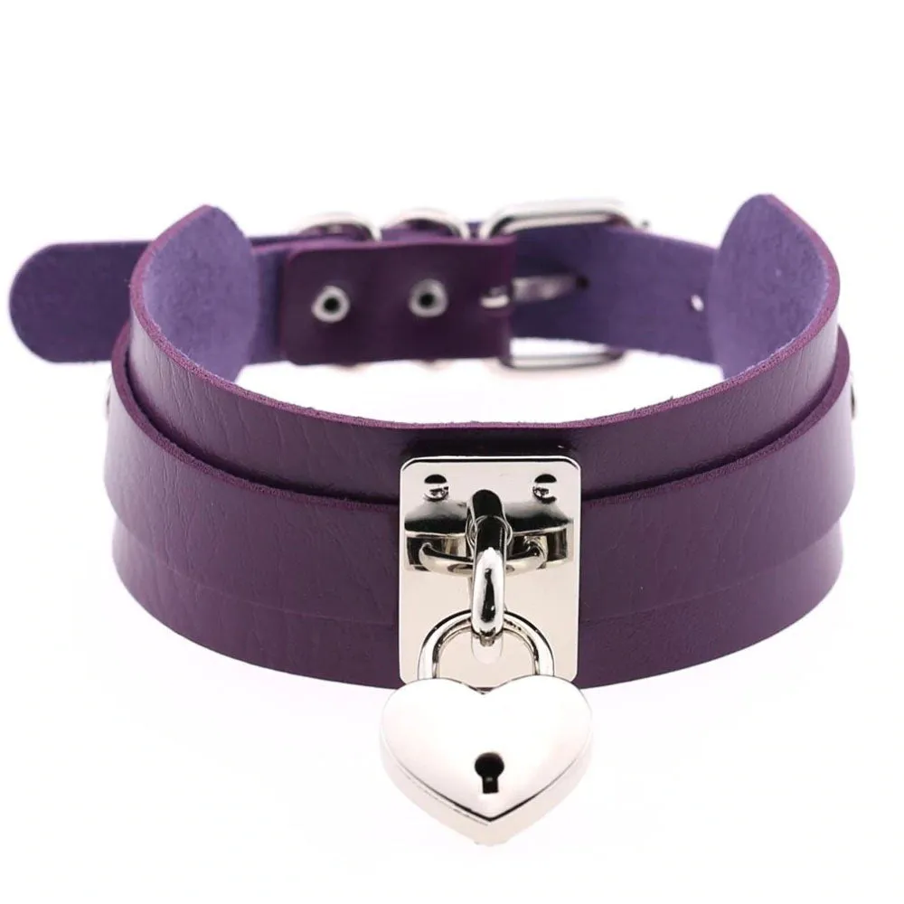 Purple Heart Padlock Collar
