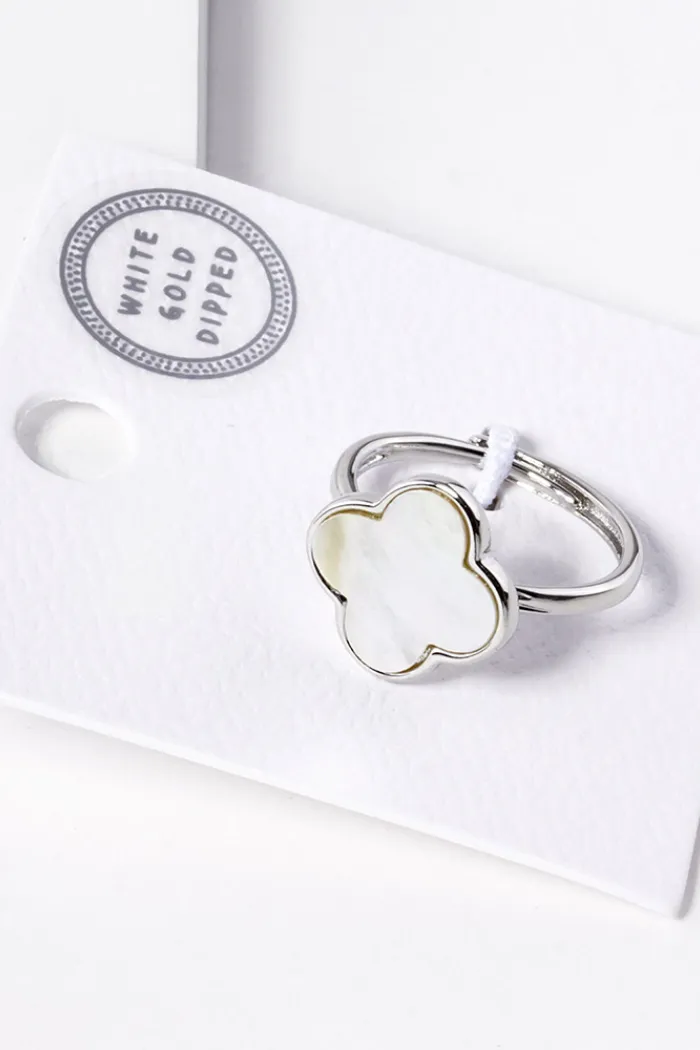 Quatrefoil Adjustable Ring