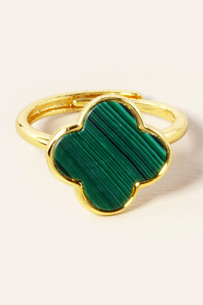Quatrefoil Adjustable Ring
