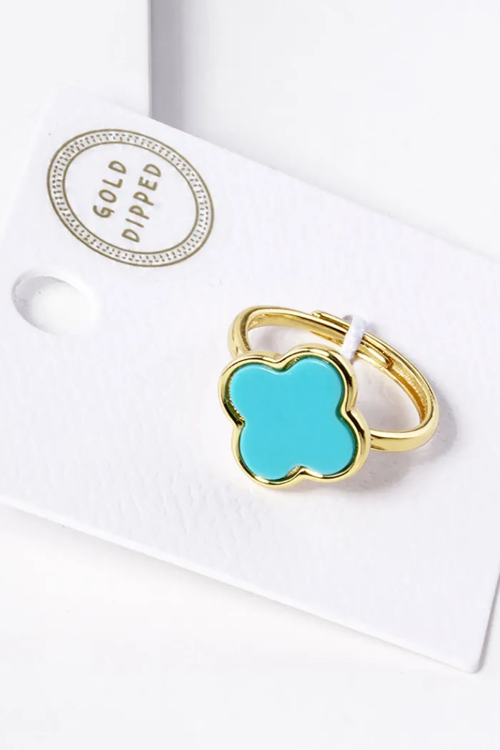 Quatrefoil Adjustable Ring