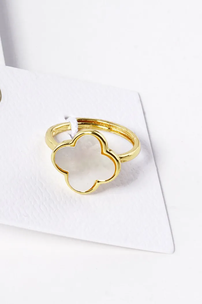 Quatrefoil Adjustable Ring