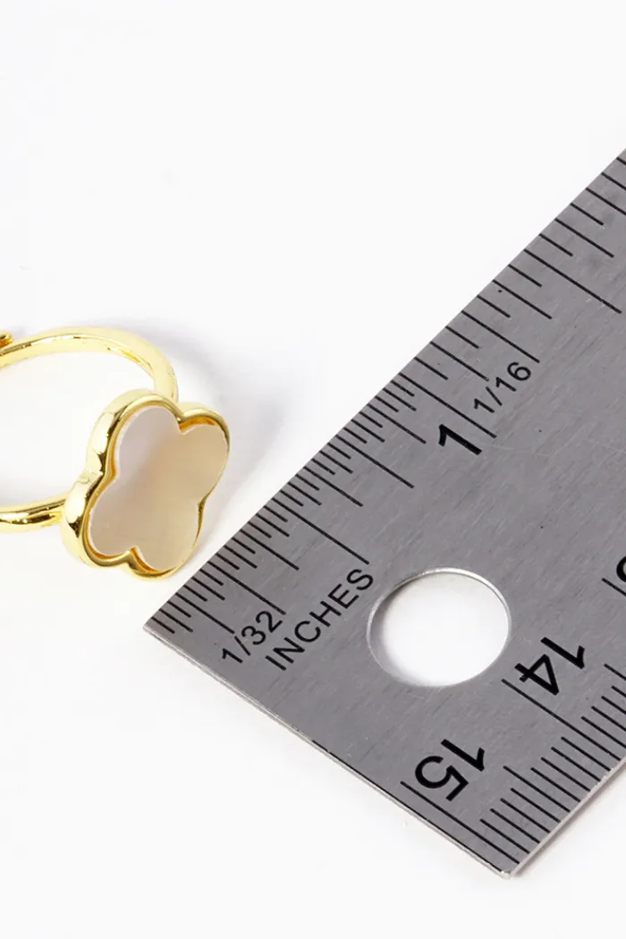 Quatrefoil Adjustable Ring