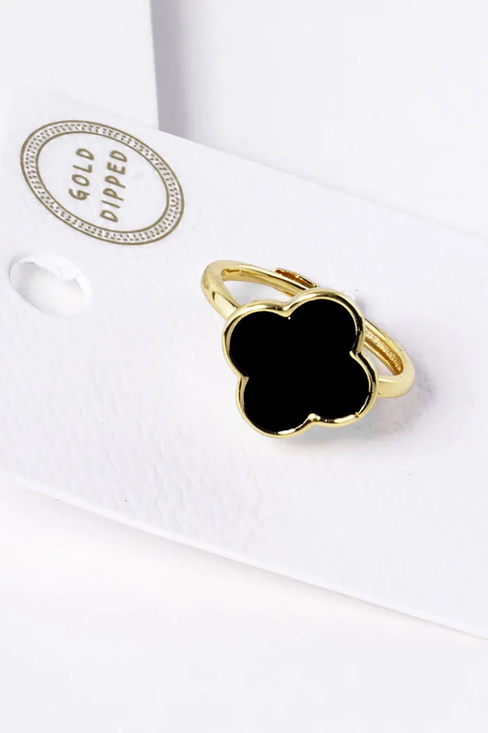 Quatrefoil Adjustable Ring