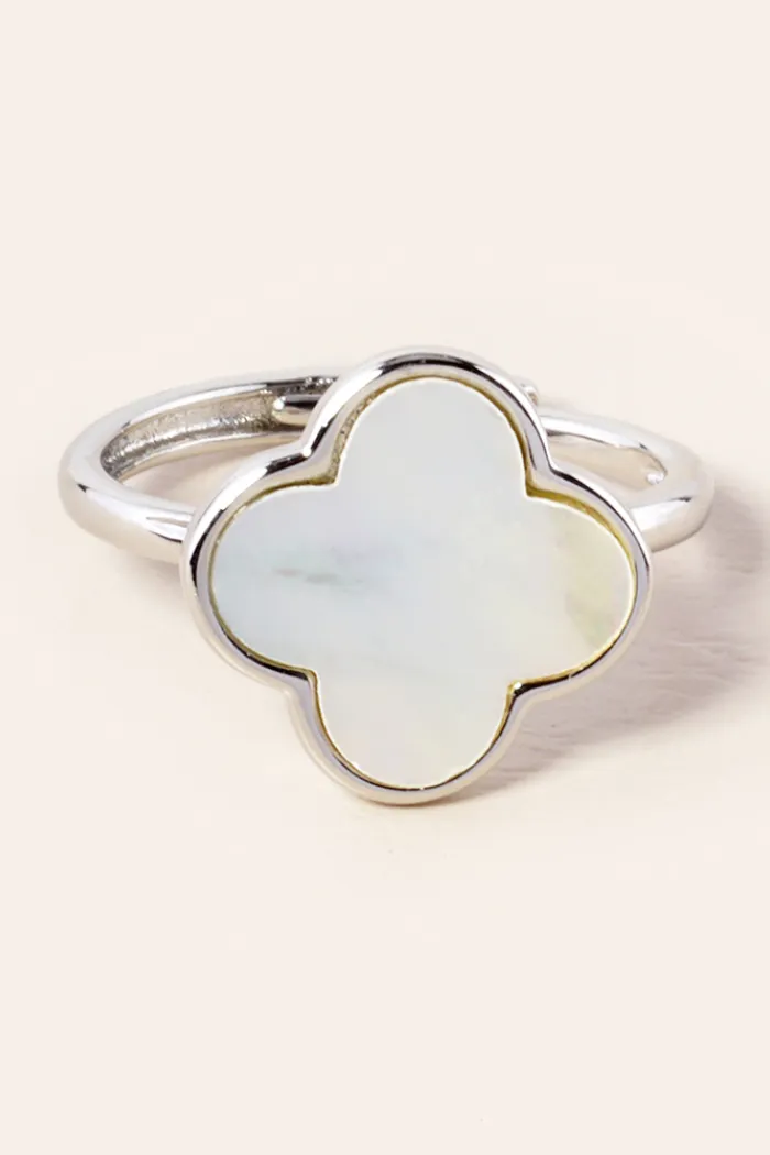 Quatrefoil Adjustable Ring