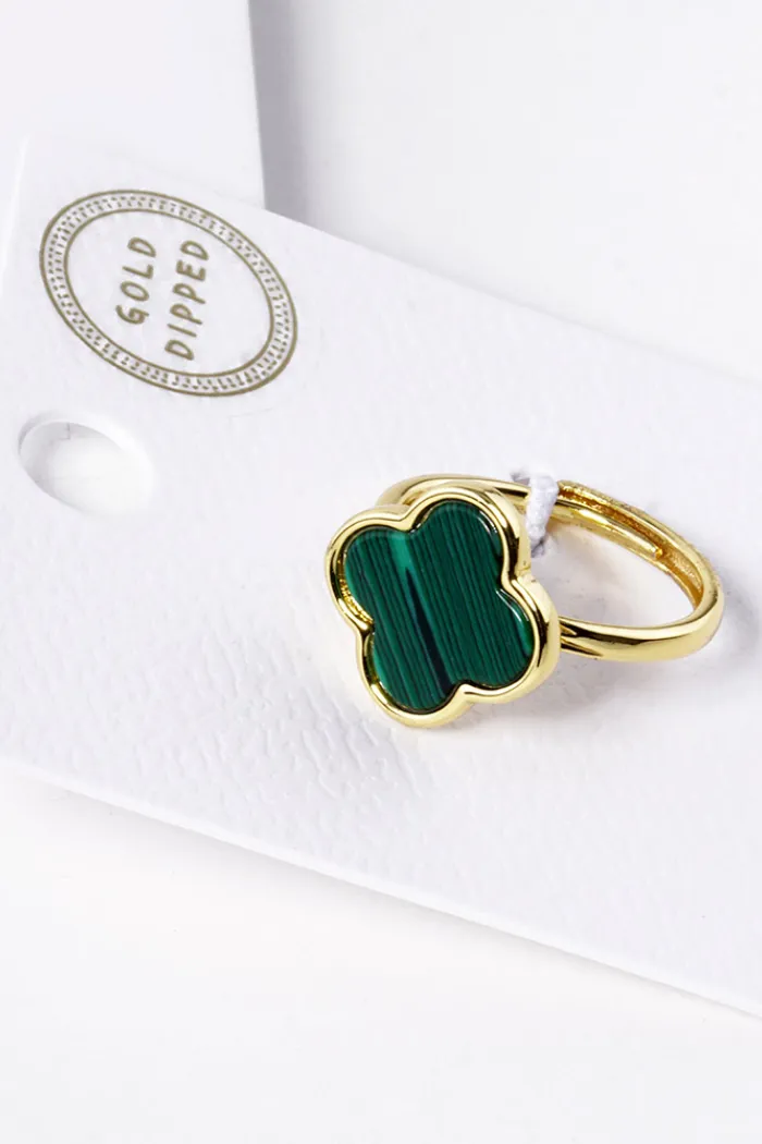 Quatrefoil Adjustable Ring