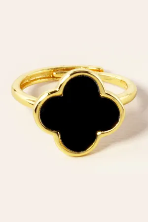 Quatrefoil Adjustable Ring