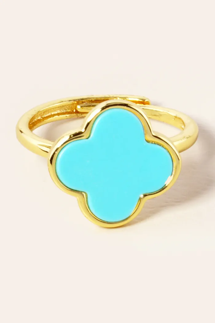 Quatrefoil Adjustable Ring
