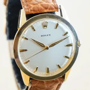 RARE Vintage ROLEX Automatic Watch Ref. 7002 Cal. 1530 14K GF Wristwatch - Corporate Gift
