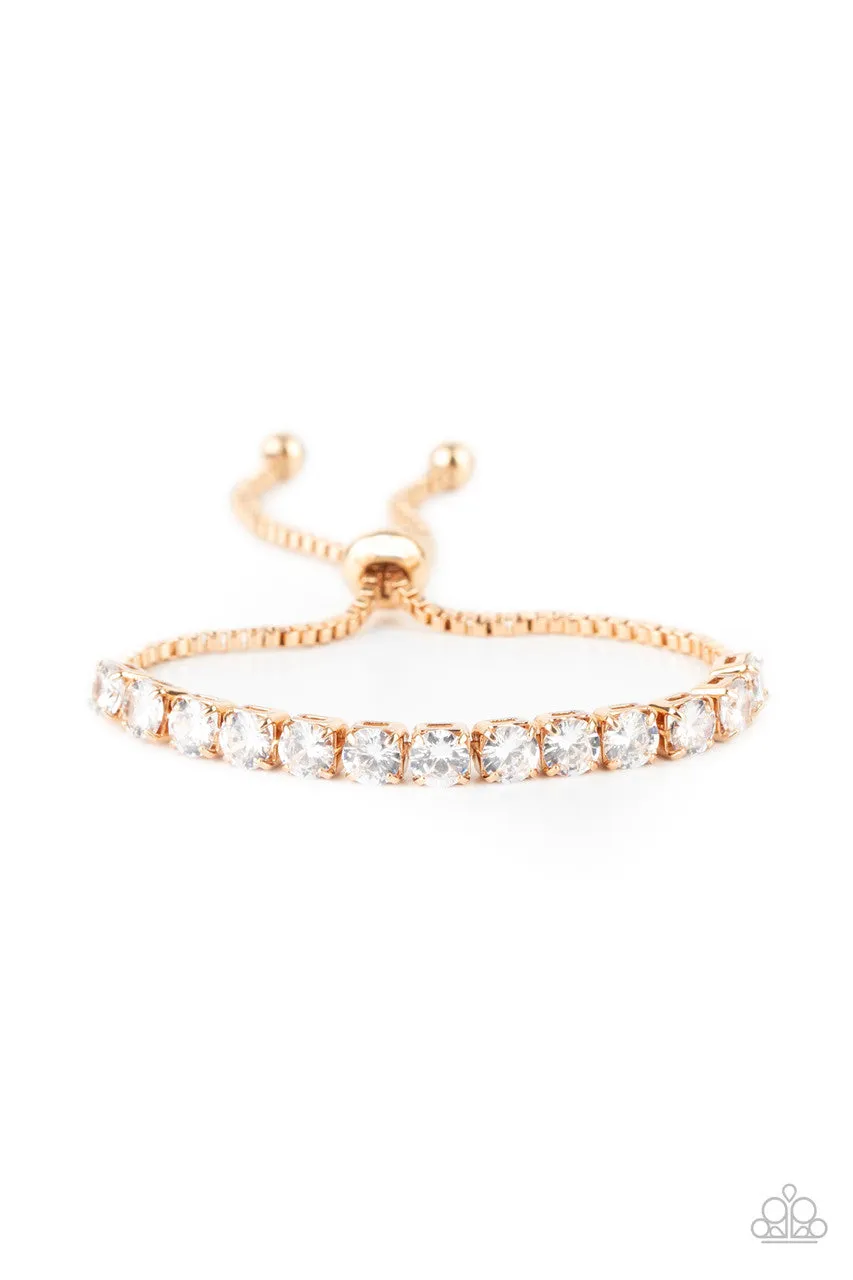 Red Carpet Rival Gold Paparazzi Bracelet