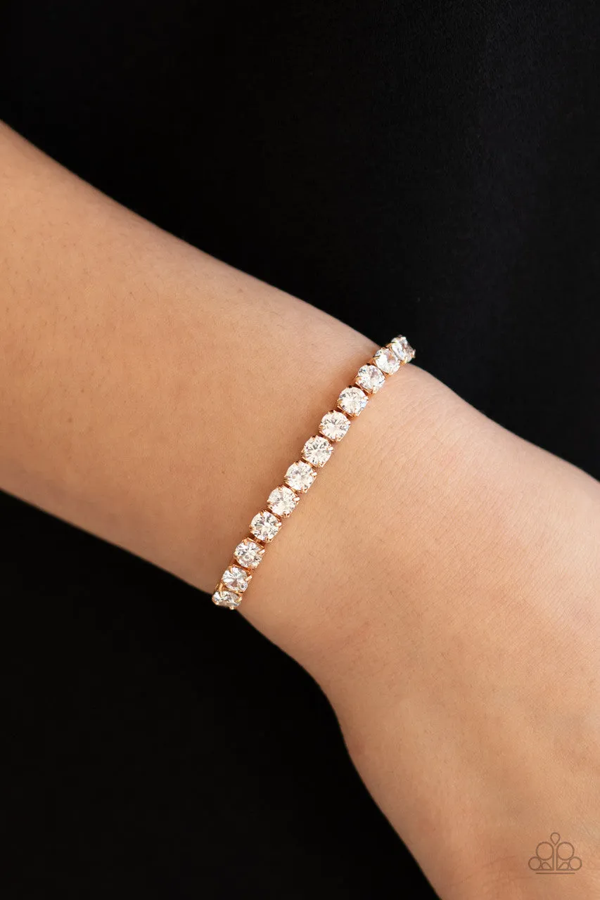 Red Carpet Rival Gold Paparazzi Bracelet