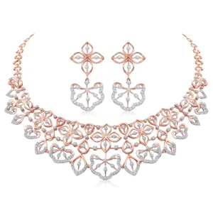 Regal Intricate Diamond Necklace Set