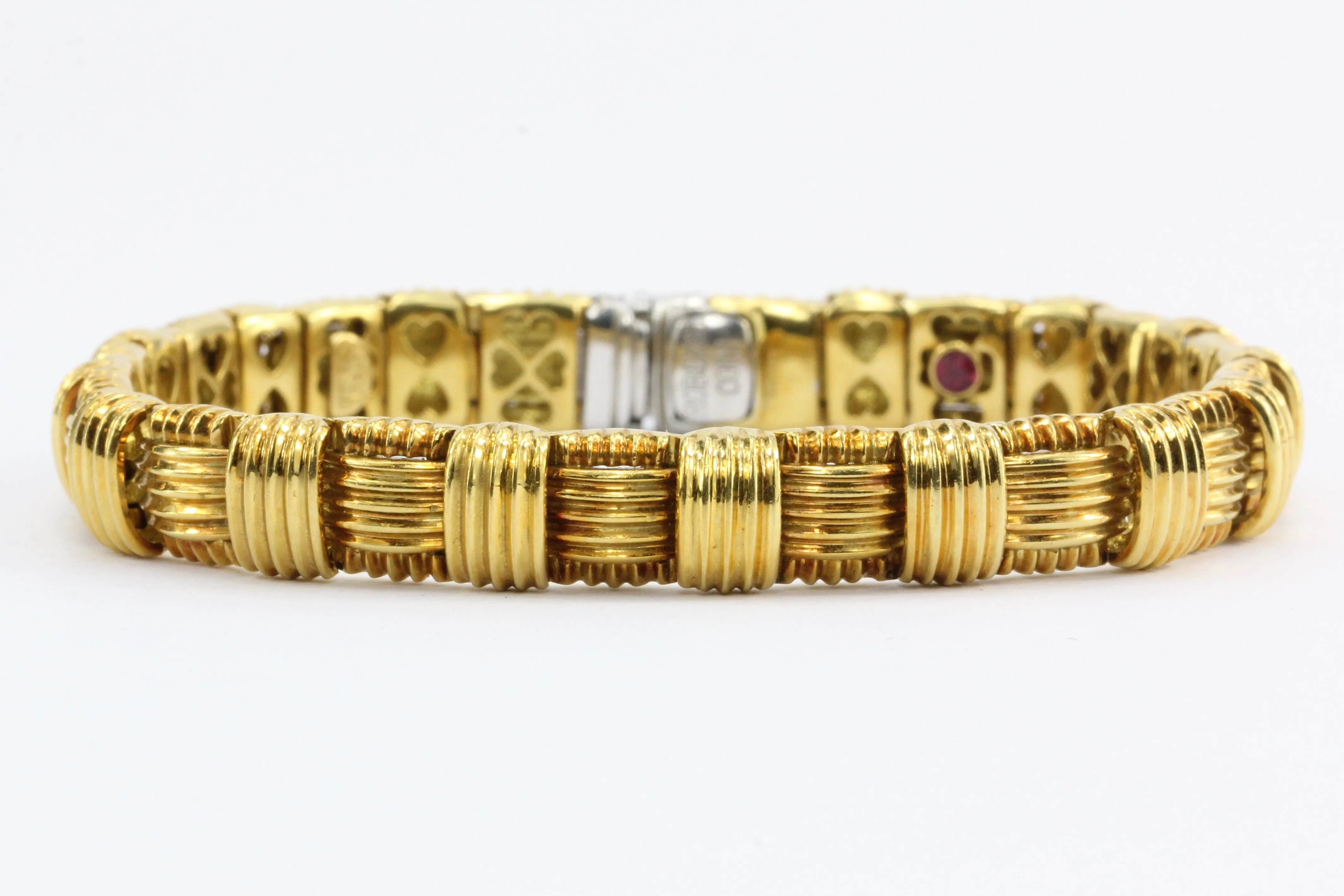 Roberto Coin 18K Gold & Diamond Appassionata 1 Row Woven Bracelet