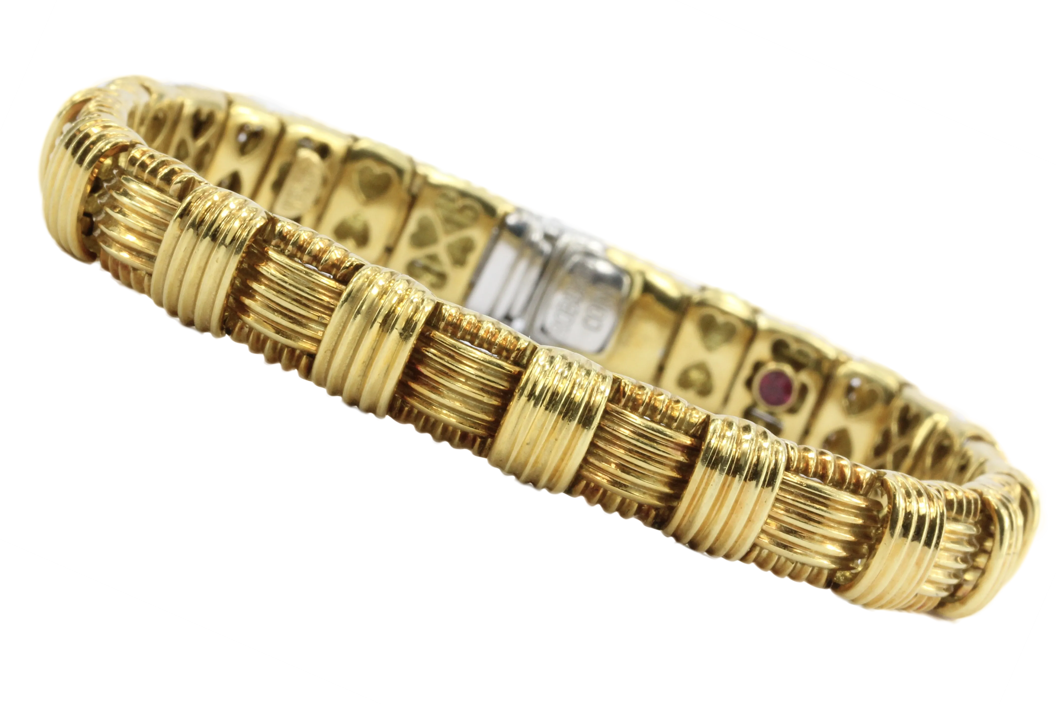Roberto Coin 18K Gold & Diamond Appassionata 1 Row Woven Bracelet