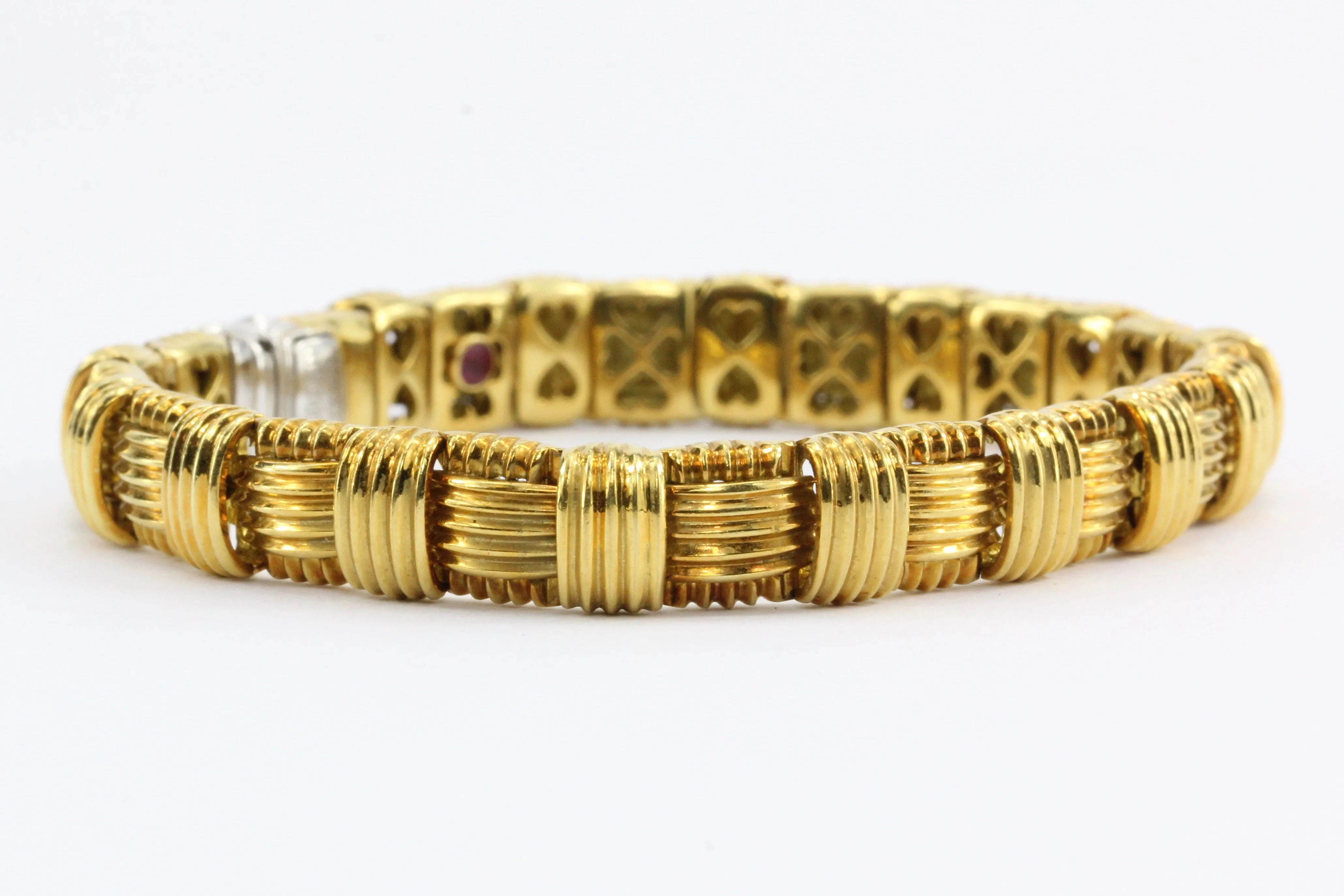 Roberto Coin 18K Gold & Diamond Appassionata 1 Row Woven Bracelet