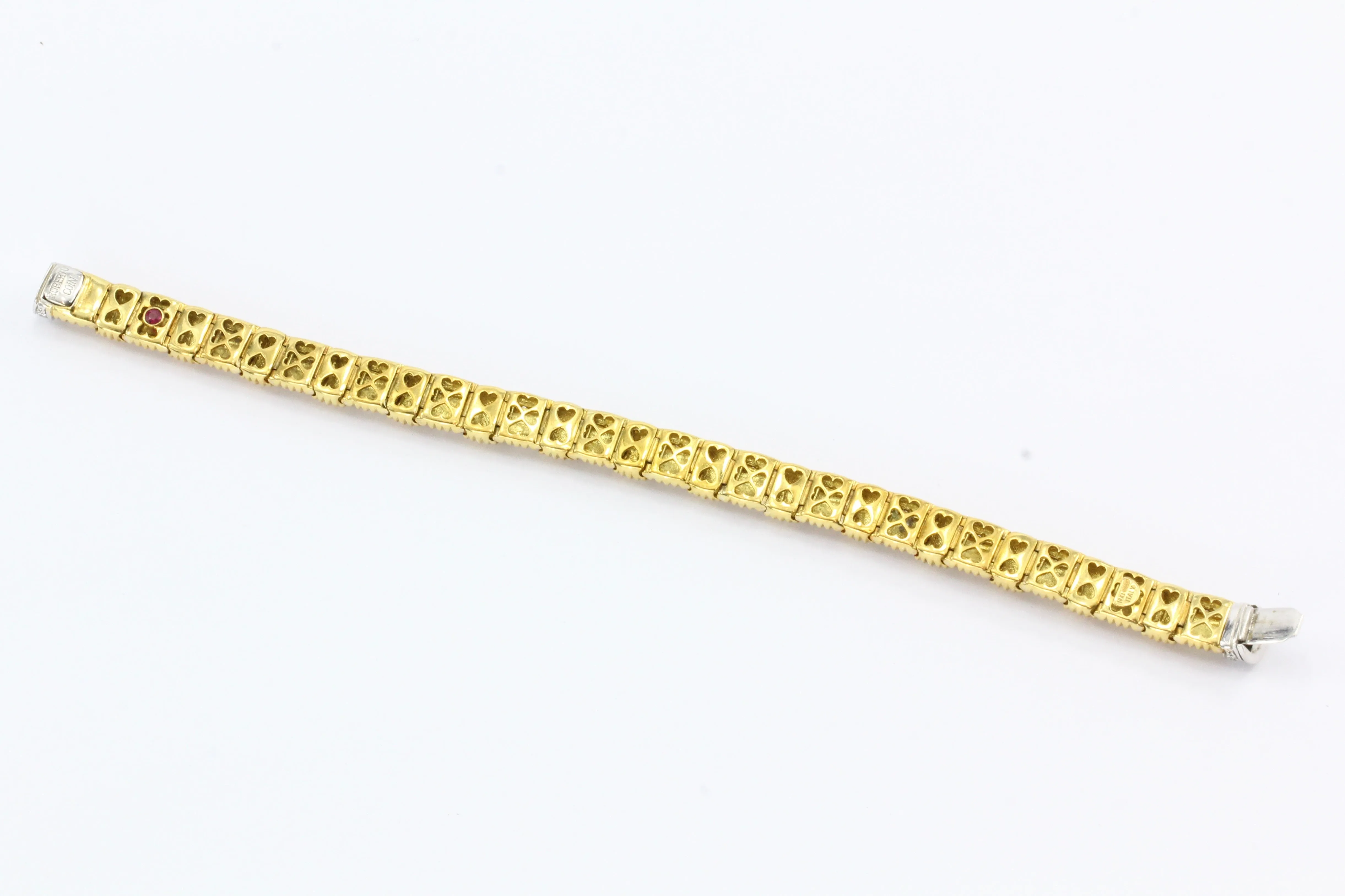 Roberto Coin 18K Gold & Diamond Appassionata 1 Row Woven Bracelet