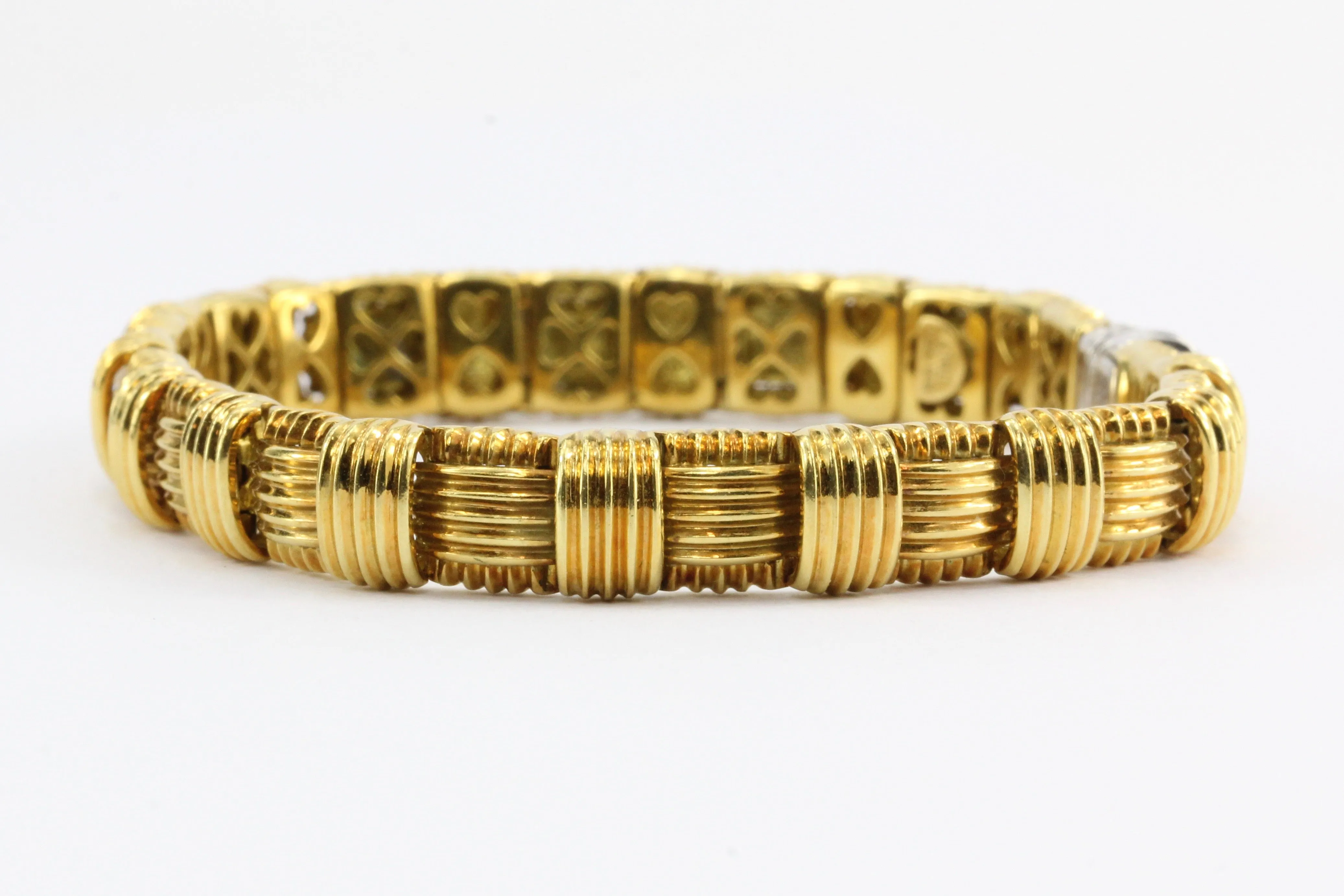 Roberto Coin 18K Gold & Diamond Appassionata 1 Row Woven Bracelet