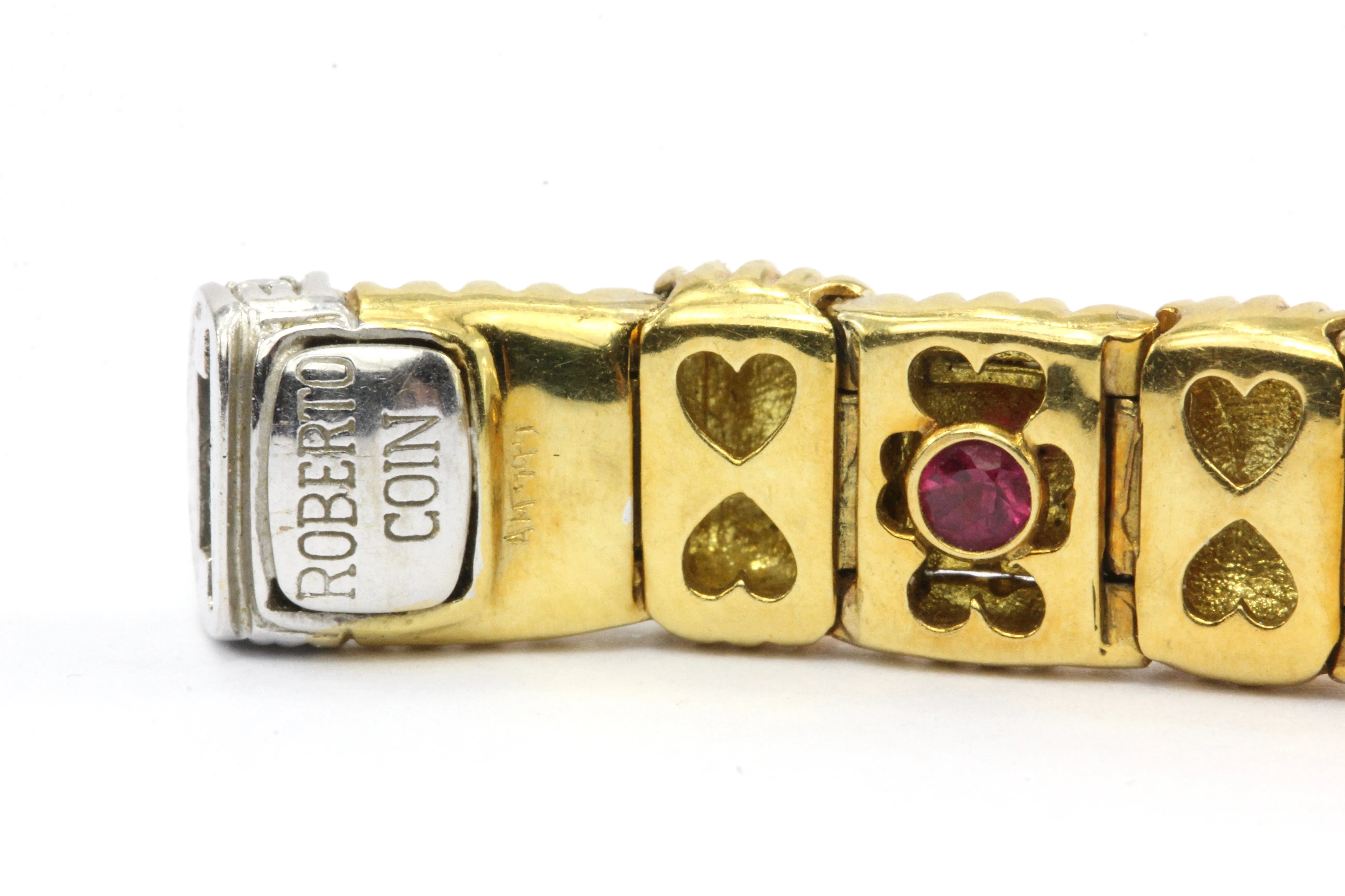 Roberto Coin 18K Gold & Diamond Appassionata 1 Row Woven Bracelet