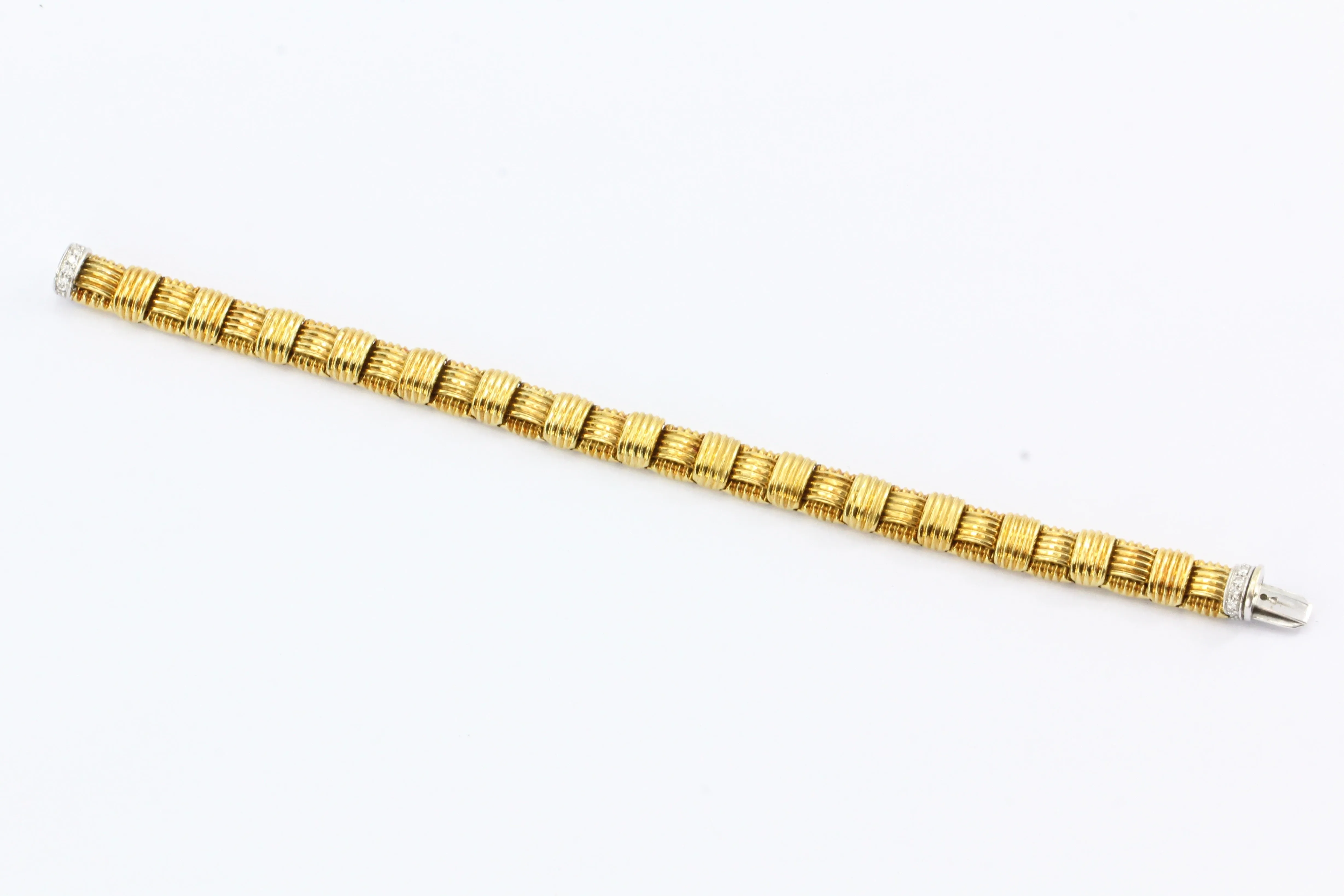 Roberto Coin 18K Gold & Diamond Appassionata 1 Row Woven Bracelet