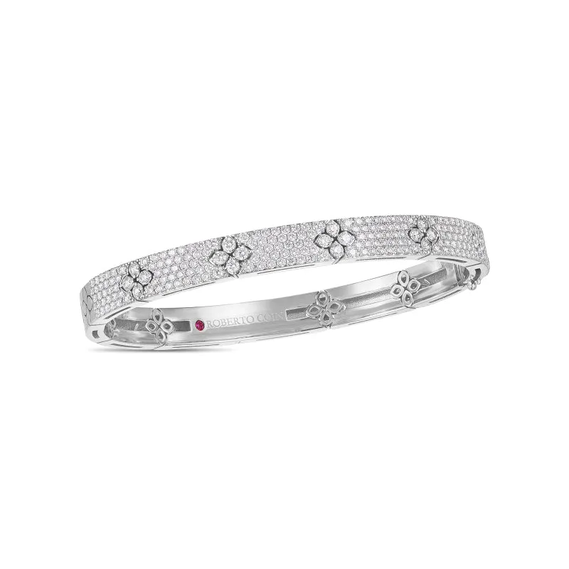 Roberto Coin Love in Verona 18K White Gold Diamond Bangle