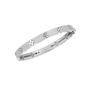 Roberto Coin Love in Verona White Gold Bangle with Diamonds