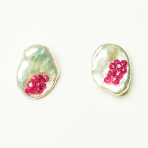 Rockpile Ruby Earrings