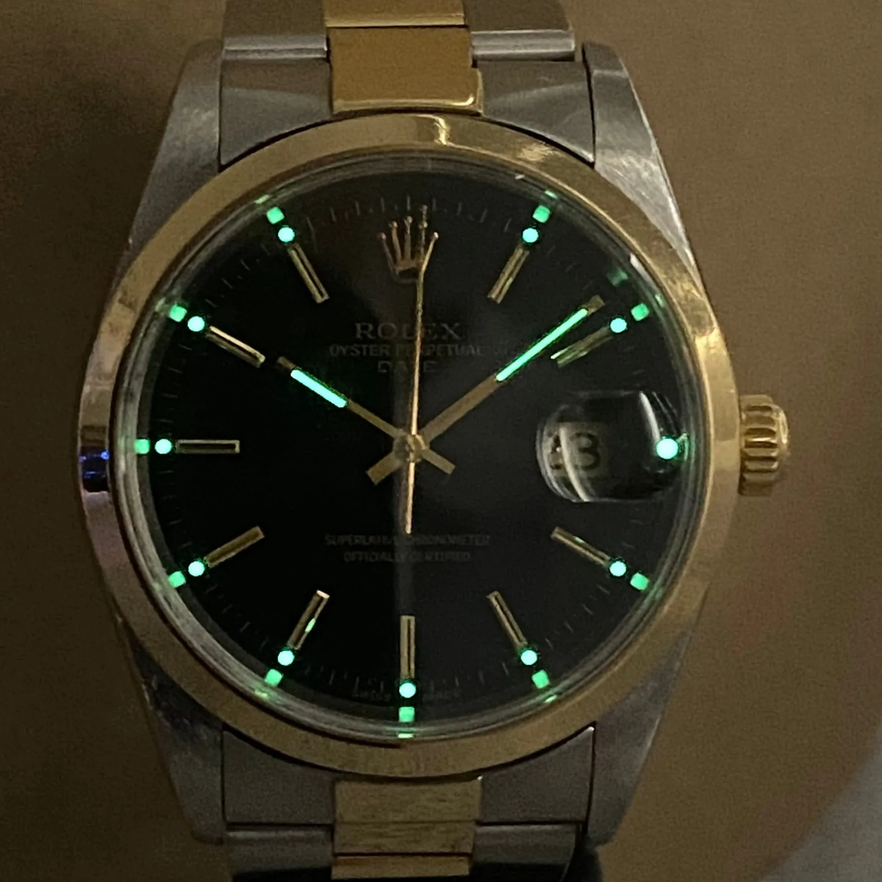 ROLEX Date 15203 34mm Automatic Watch Steel & 18K Gold - Double Box & Papers